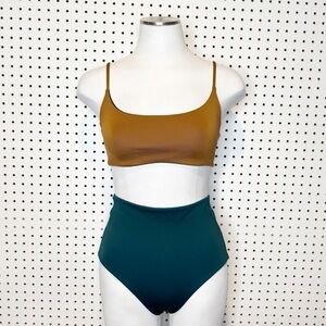 Left On Friday Brown and Teal Bikini